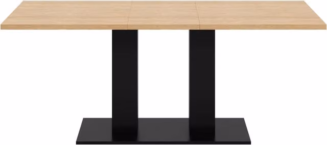 Tavolo da pranzo allungabile 140/180x70 cm in MDF, colore legno naturale, per 6-8 persone