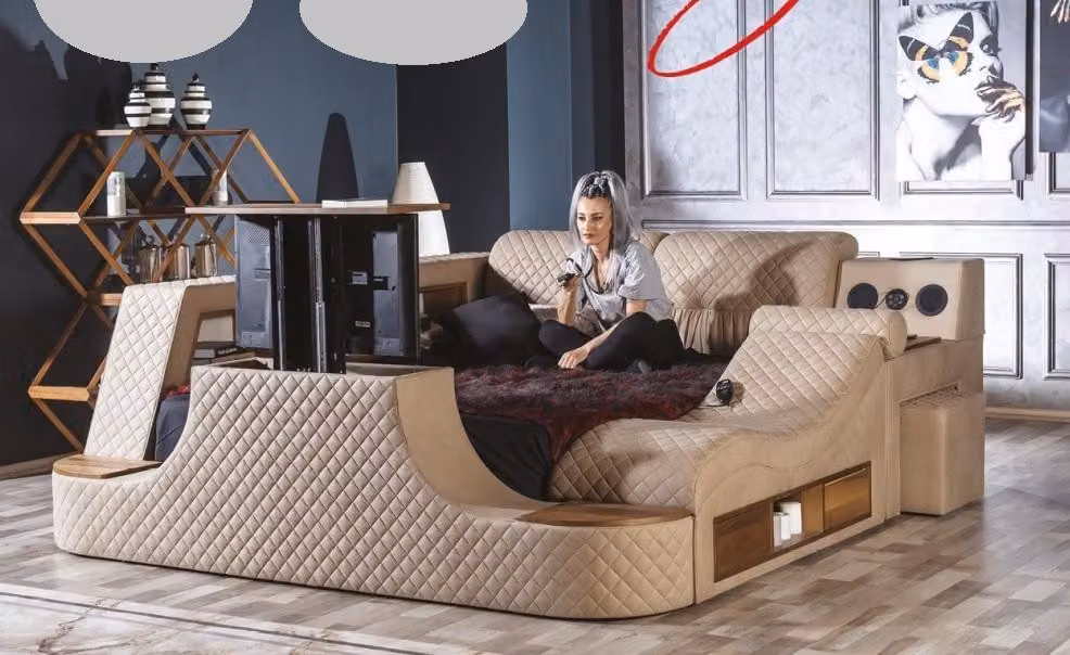 Multifunktion Bett Schlafzimmer Möbel Betten Luxus Bett tv lift Doppelbett