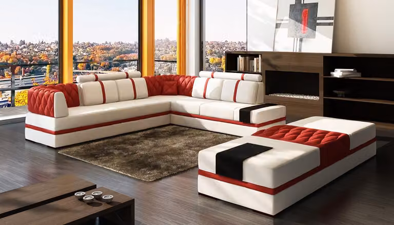 L-Form xxl Designer Wohnlandschaft Polster Ecksofa Eck Garnitur Sofa Couch Ecke