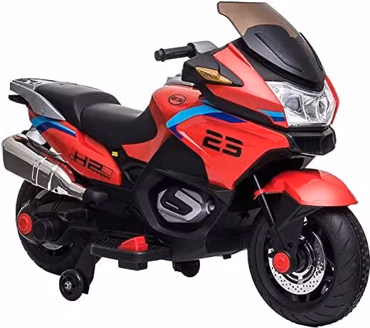 Moto Elettriche Per Bambini 12v 3-6 anni Moto Elettrica Per Bambini 5 Anni Con Design realistico. Luci e Suoni. Lettore