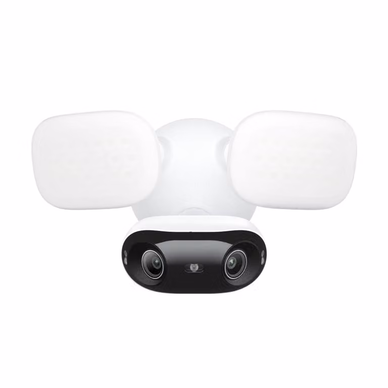 Reolink Elite Pro Floodlight PoE, telecamera di sorveglianza da esterno con doppio obiettivo PoE da 16 MP e angolo di campo di 180°, 2800 lumen, ricerca video con IA, rilevamento intelligente