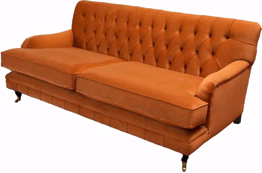 Dreisitzer Sofa 3 Sitz Stoff Chesterfield Modern Design Wohnzimmer Couch
