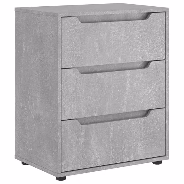 Credenza Buffet VISNES Grigio Cemento in Legno Multistrato L: 60 cm, P: 40 cm, H: 73 cm