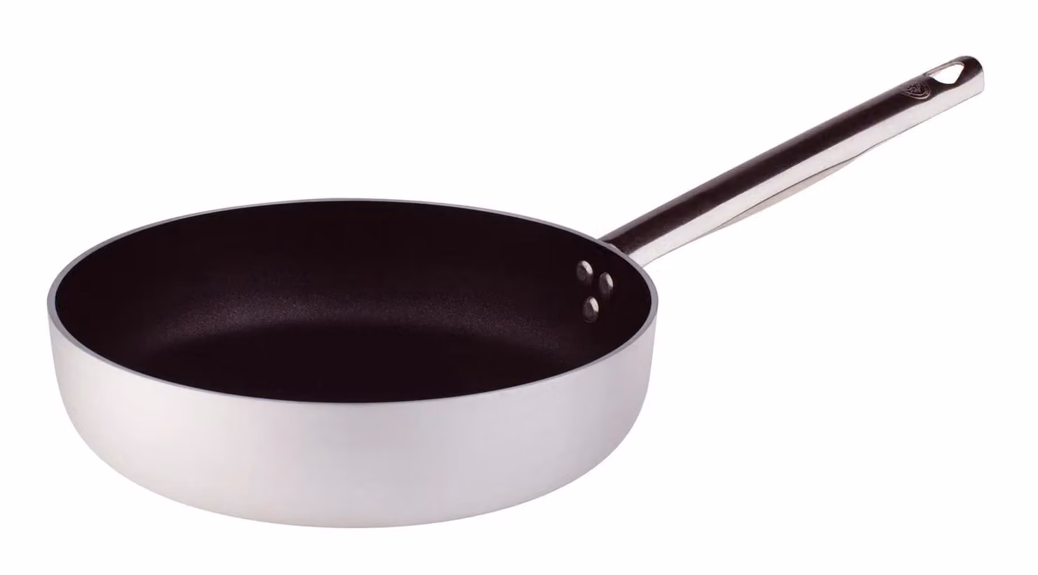 Padella Dritta in alluminio antiaderente 3mm con manico, diam. 60cm