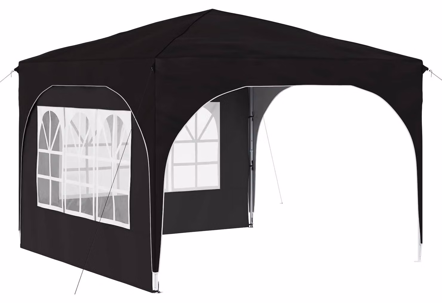 Tenda per feste a pop-up 290 x 290 x 245 cm Nero