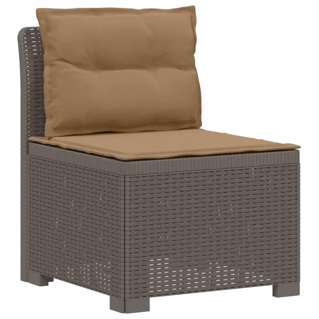 Divano da giardino a 1 posto con cuscini in aspetto rattan grigio per esterno e balcone L: 70 cm, P: 62 cm, H: 55 cm – 2