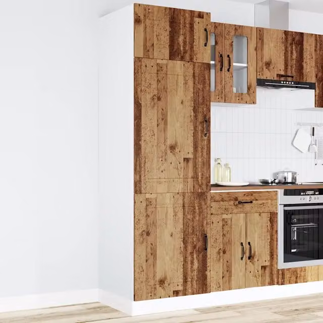 Armadio da Cucina-Credenza da Cucina Kalmar Legno Vecchio in Legno Multistrato