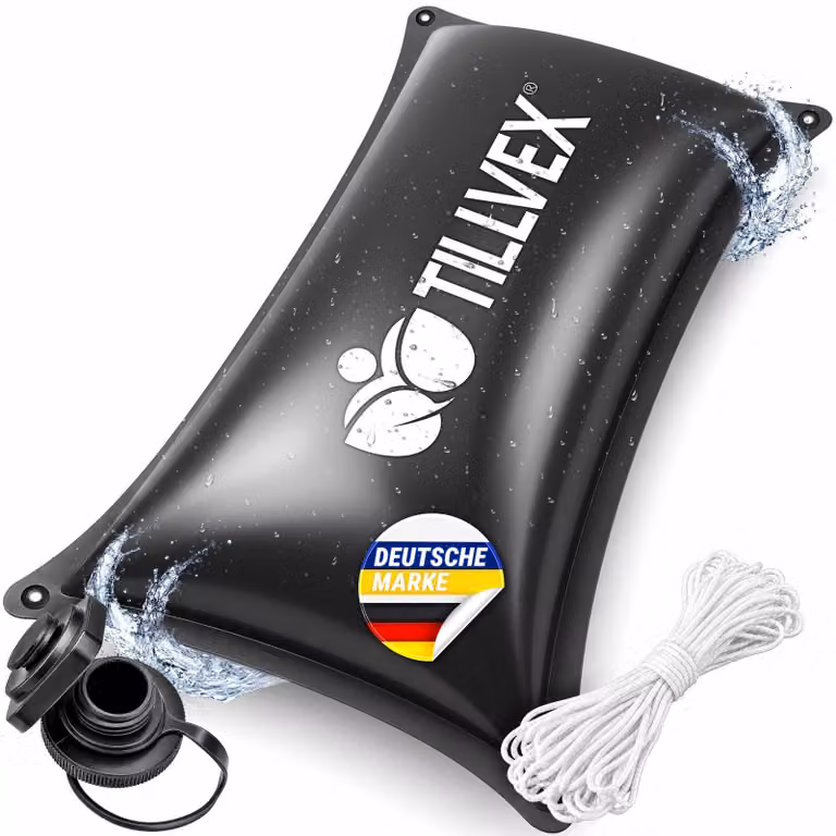 Cuscino invernale per piscina - 2 x 4 m - PVC 0,5 mm - Con corda da 12 m - Kit di riparazione