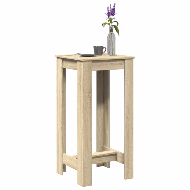vidaXL Tavolo da Bar Moderno in Legno Rovere, L/P/H: 51 x 50 x 103,5 cm