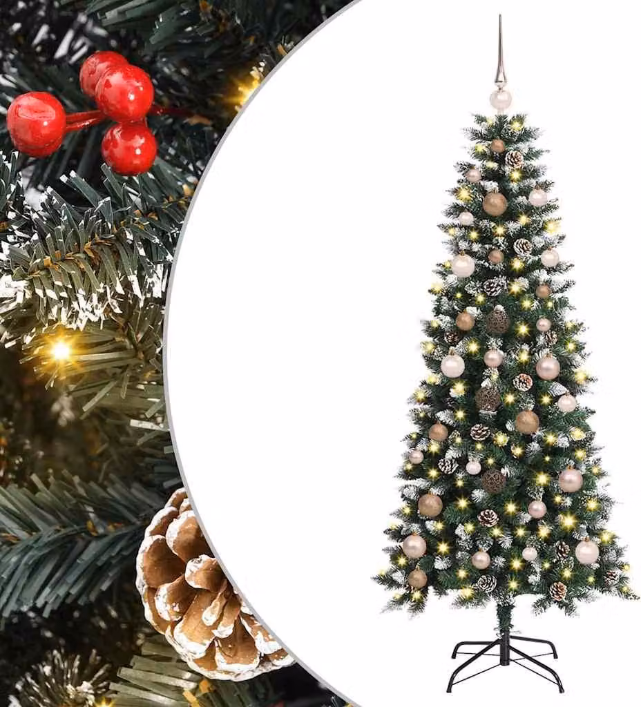 Albero di Natale artificiale con 150 LED Verde 150 cm