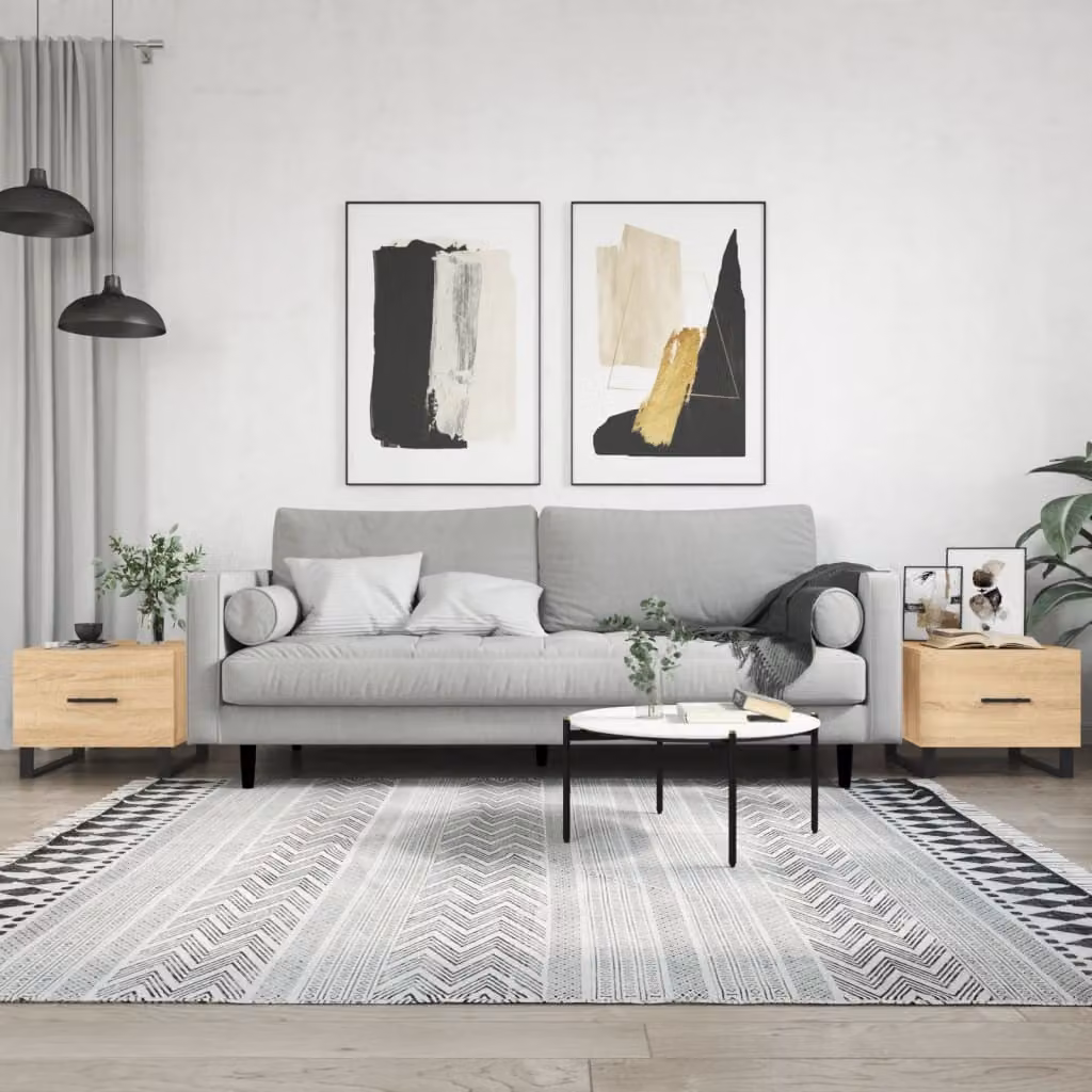 Maison Exclusive - Tavolini da salotto 2 pezzi in rovere Sonoma 50x50x40 cm Materiale ligneo