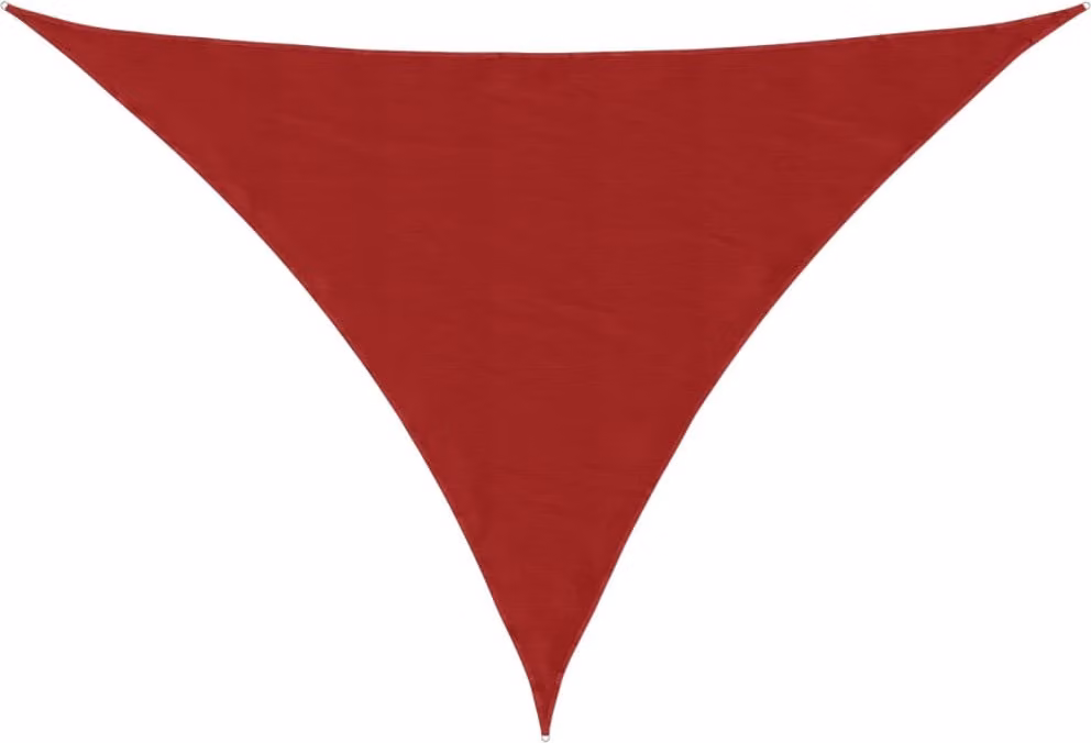 Parasole a Vela Oxford Triangolare 5x5x6 m Rosso