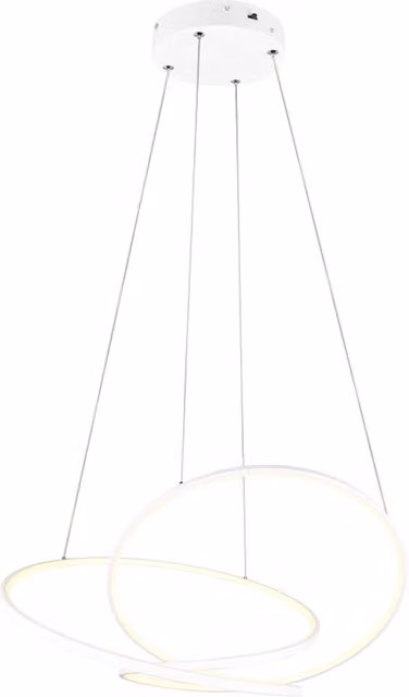 Lampada a sospensione LED, metallo, bianco, D 75 cm, Darvin