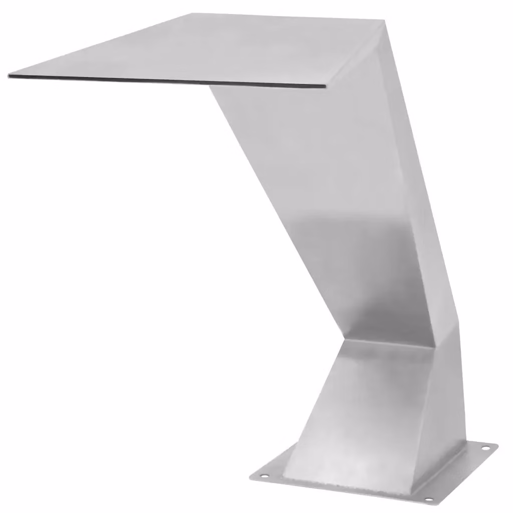 vidaXL Fontana per Piscina in Acciaio Inossidabile e PVC, Argento, L: 64 cm, P: 30 cm, H: 52 cm – 2