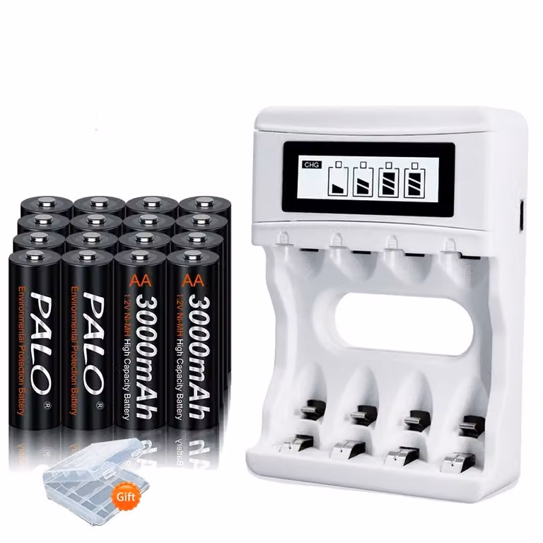 Batteria ricaricabile AA, capacità 2000mAh, ecologica, rossa, 12V-a