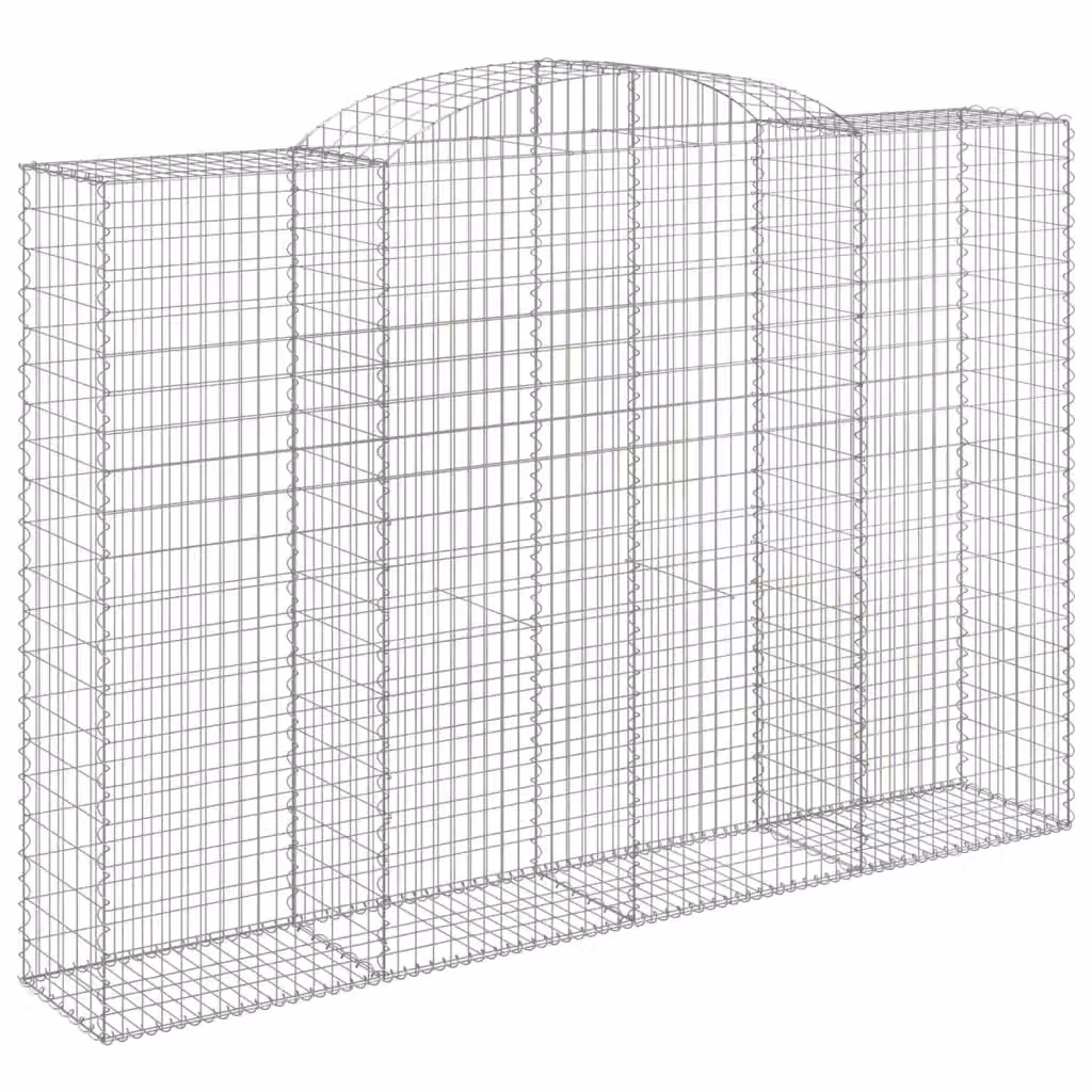 Cesto Gabbione ad Arco vidaXL in Acciaio Zincato Grigio L: 300 cm, P: 50 cm, H: 200/220 cm – 2