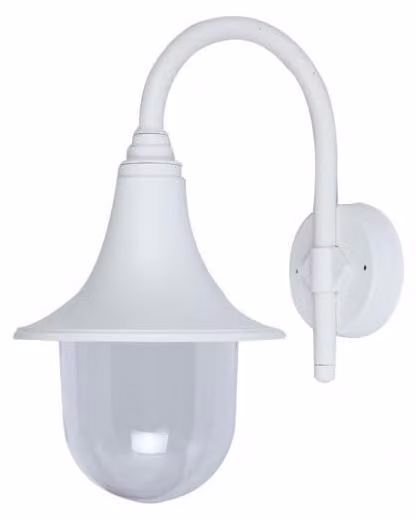 Lampada da esterno, attacco E27, grado di protezione IP44, colore bianco, materiale: policarbonato, dimensioni: 40,8 x 21,7 x 32,6 cm