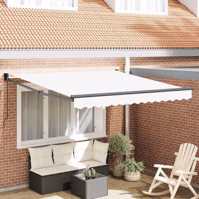 Tenda da Sole-Tenda parasole per balcone Bianco 300 x 250 x 165 cm Poliestere 846873