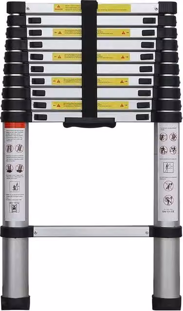 Ladder telescopica 10 gradini - altezza massima aperta 320 cm - uso domestico - per fai da te