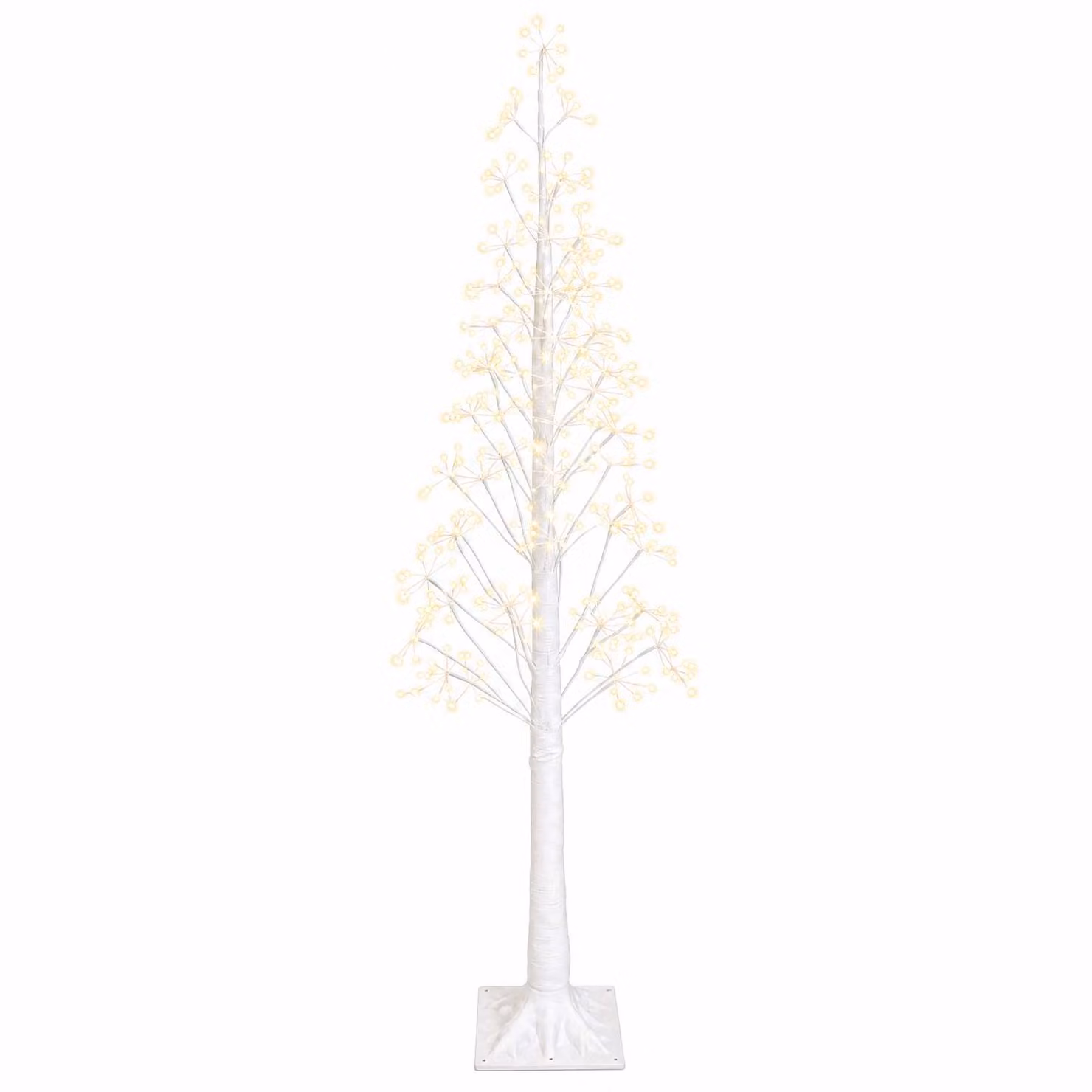 vidaXL Albero di Natale Starburst Bianco 180 cm Plastica 432 LED