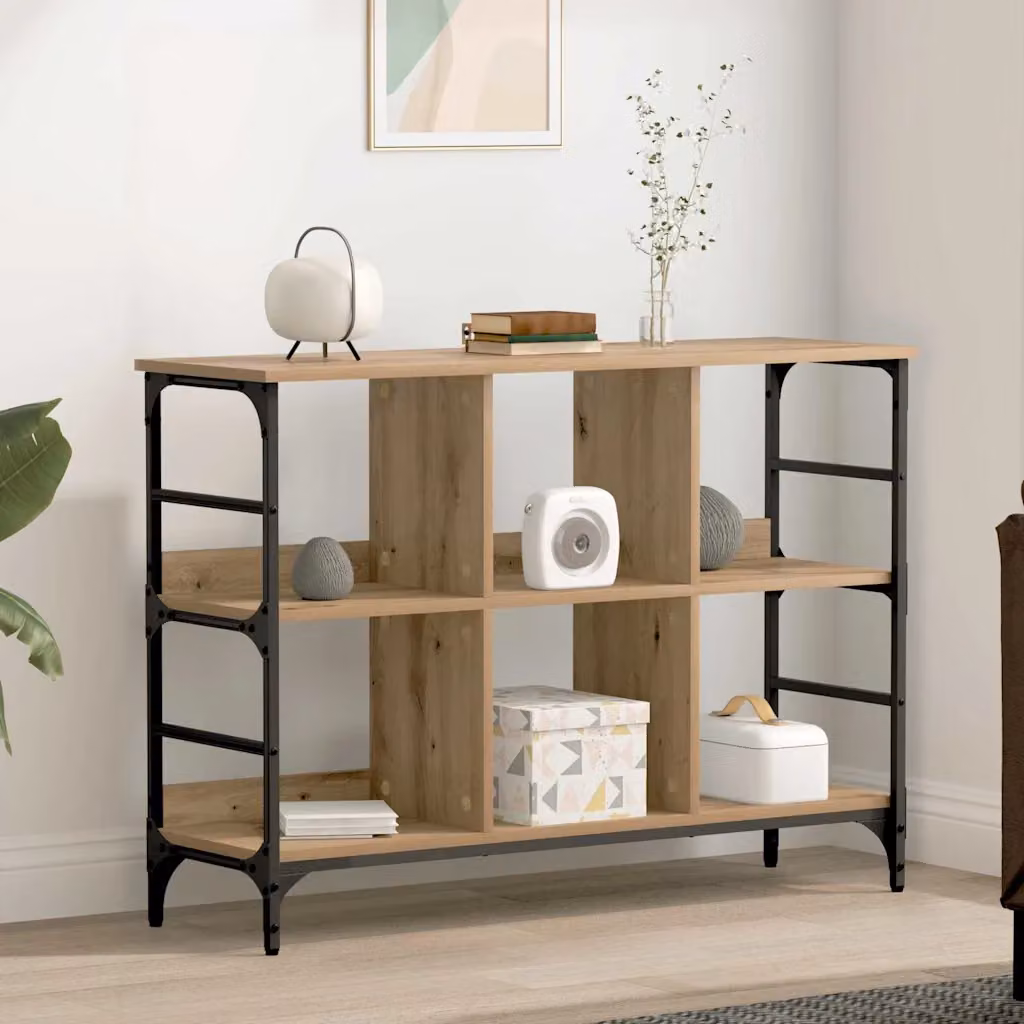 Credenza moderna vidaXL in rovere marrone L: 102 cm, P: 32 cm, H: 73,5 cm