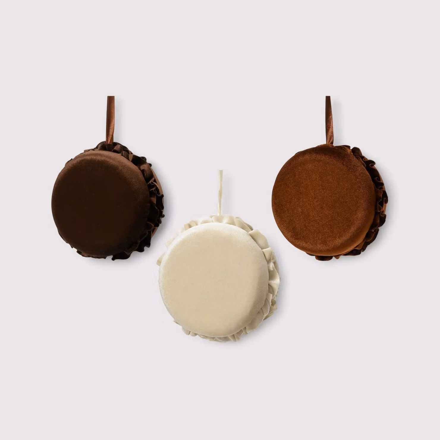 Juam - 3 pendenti a forma di macaron per albero di Natale