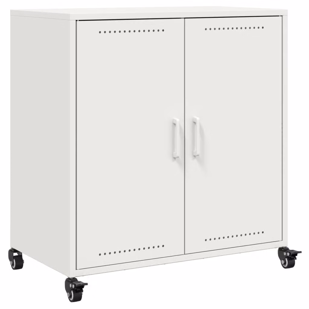 Credenza Bianca 68x39x72 cm in Acciaio