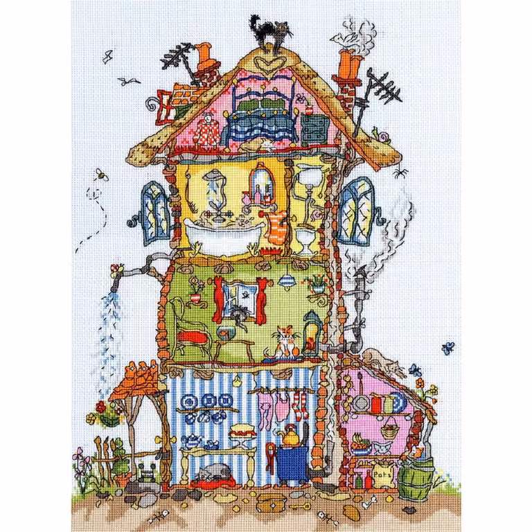 Set punto croce Bothy Threads "Cottage", 26x35cm, xct8, schema di conteggio