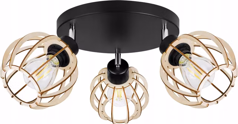 Moderna Lampada A Sospensione A Led In Legno