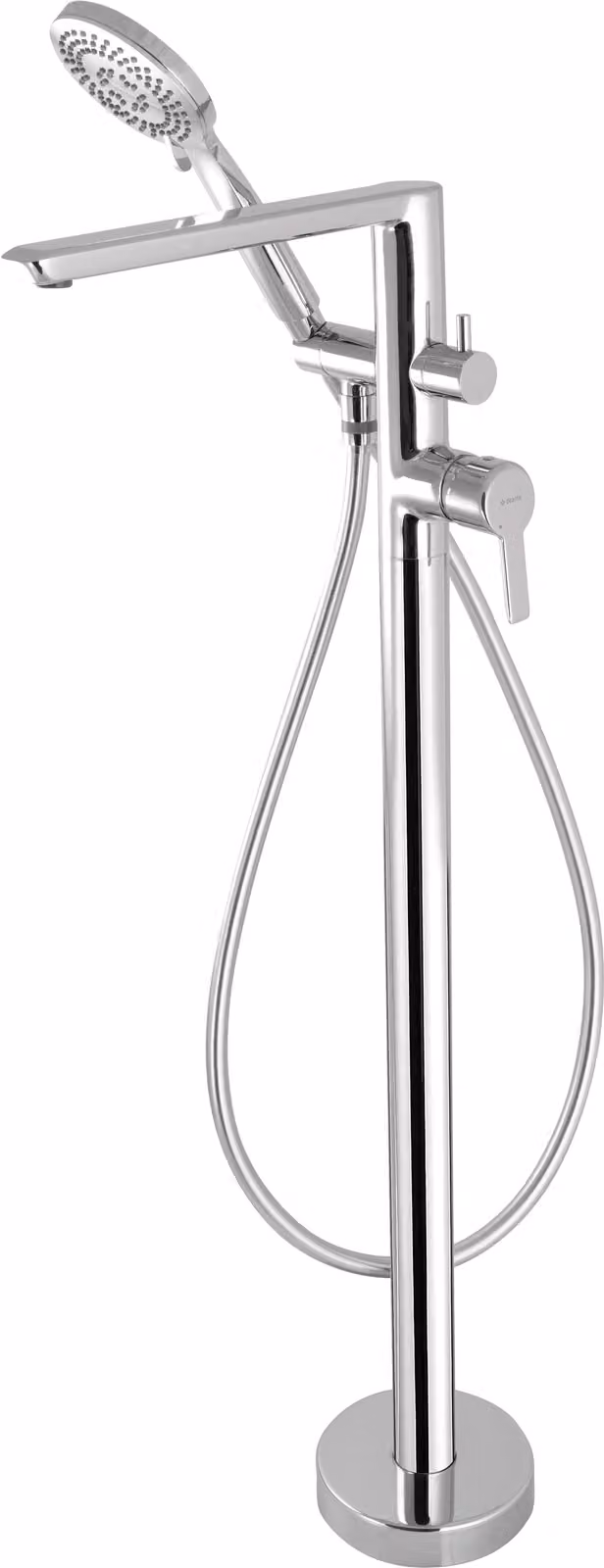 Freestanding bathtub mixer with shower set