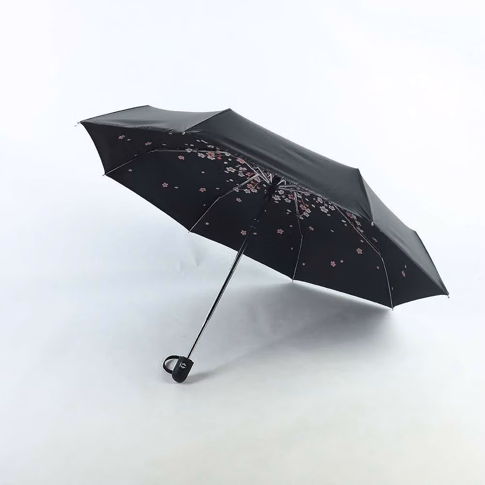Omgoods - Ombrello con protezione UV e motivo a fiori di ciliegio - Ombrello automatico