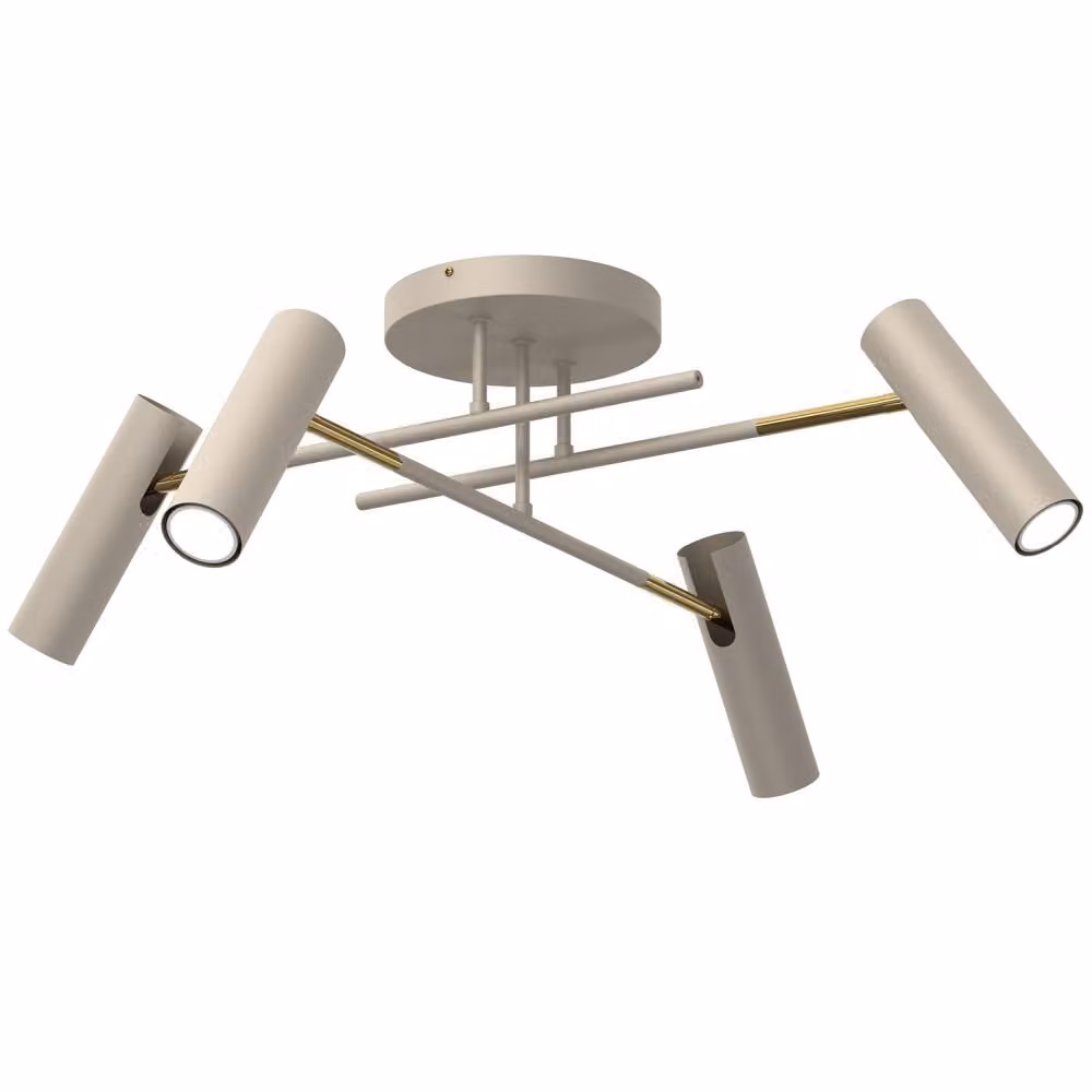 Axion 4xGU10 8W Luminex crema lampada da soffitto con riflettore minimalista