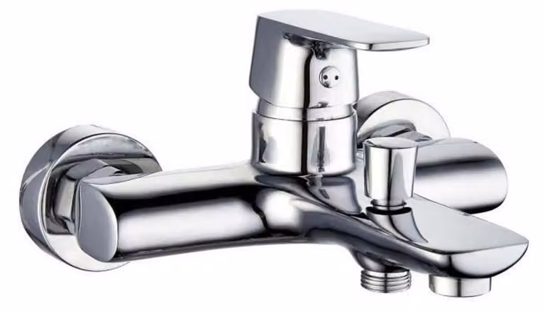Miscelatore monocomando per vasca da bagno, forma rotonda, cromato, modello Dunedin