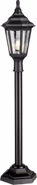 Paletto luce esterno nero E27 60W IP44 Kinsale Elstead
