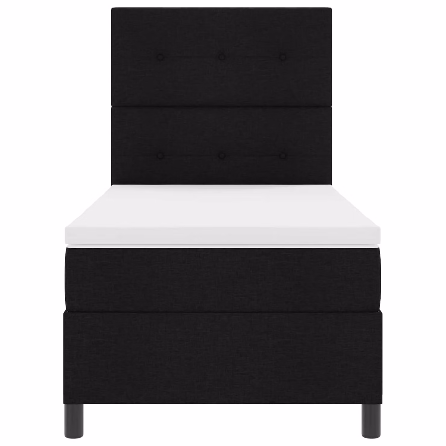 Letto a molle vidaXL con illuminazione LED sottostante e porta di ricarica USB, rivestimento in tessuto nero, L/P/H: 200 x 80 x 83 cm – 1