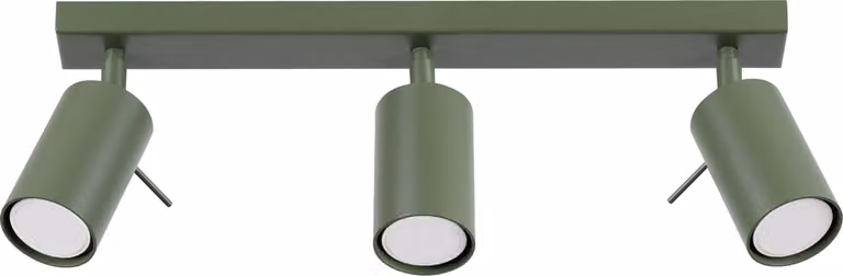 Lampada da soffitto MIRAX a 3 luci GU10 verde oliva