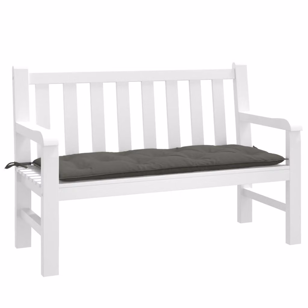 Cuscino per panca da giardino vidaXL Grigio, L 120 x P 50 x H 7 cm