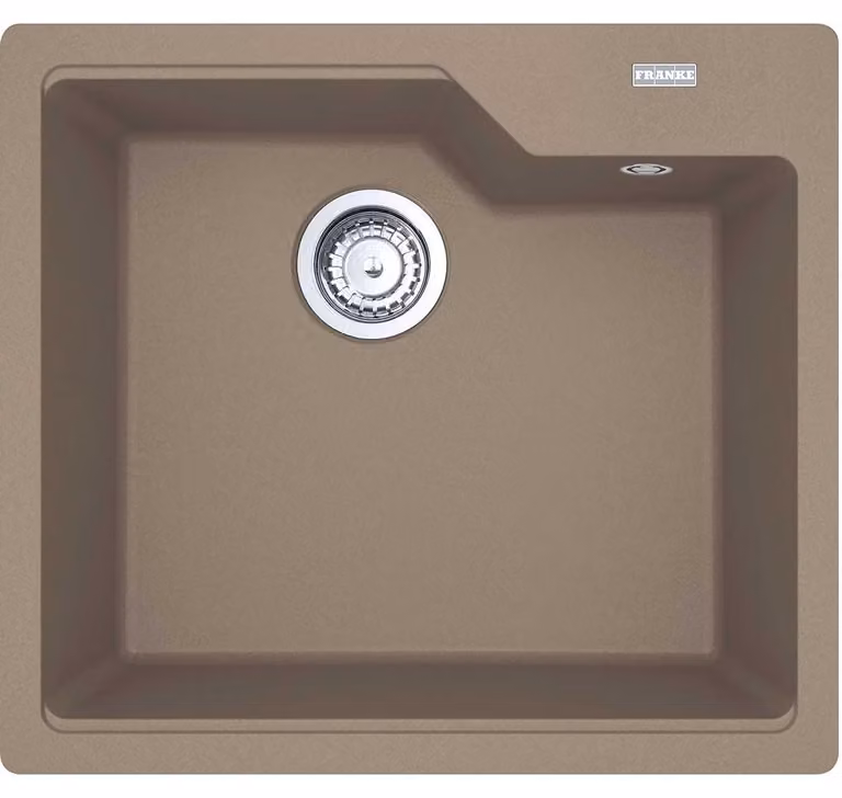 FRANKE URBAN UBG 610-56 lavello in CASHMERE con manopola eccentrica in acciaio inox / dimensioni del foro 540 x 480 mm R15 / lavello in granito
