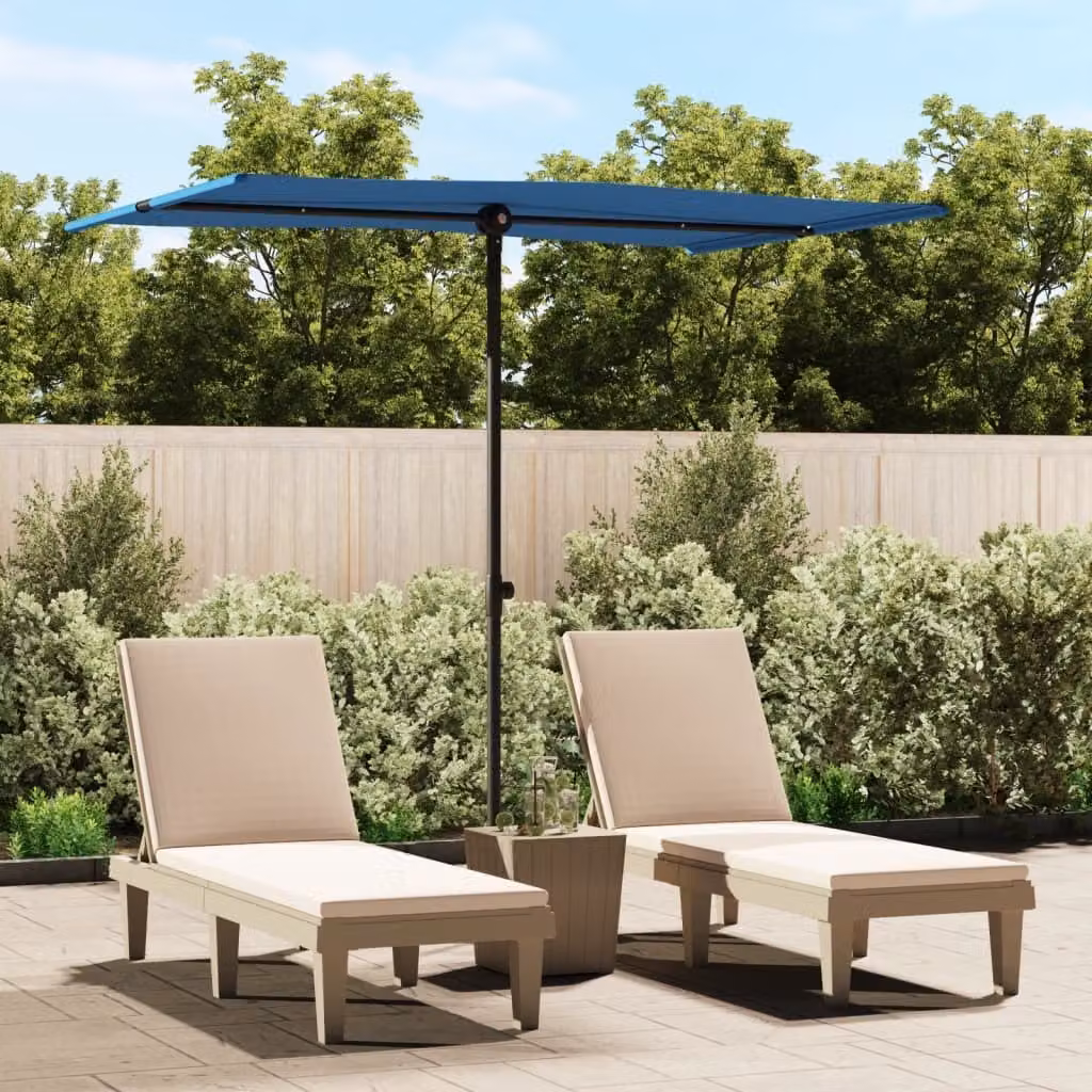 Maison Exclusive - Ombrellone con palo in alluminio, dimensioni 2x1,5 metri, colore azzurro