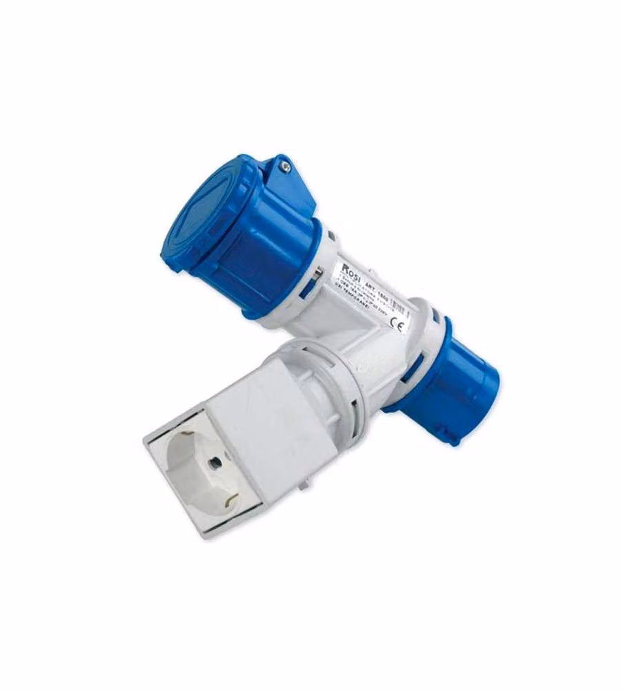 Rosi Adattatore Spina CEE - Presa CEE e Schuko - IP44