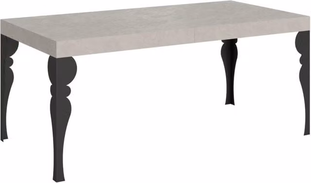 Tavolo da pranzo allungabile Itamoby Paxon cashmere con gambe in metallo antracite L: 180/284 cm, P: 90 cm