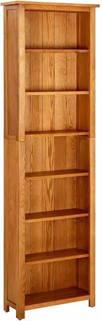 Libreria a 7 Ripiani 60x22x200 cm in Legno Massello di Rovere