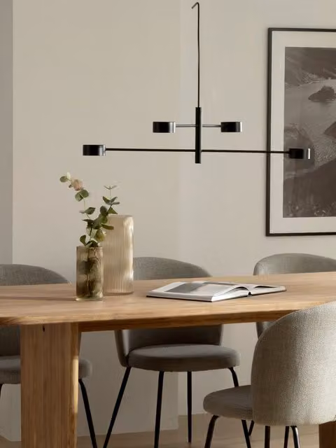 Clyde lampada da soffitto a croce in metallo nera Kenay Home