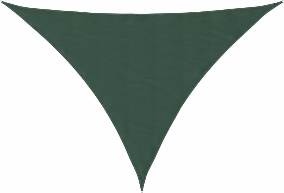 Parasole a Vela Oxford Triangolare 4x4x5,8 m Verde Scuro