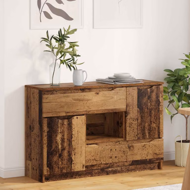 vidaXL Credenza in legno vecchio marrone L: 100 cm, P: 30 cm, H: 65,6 cm