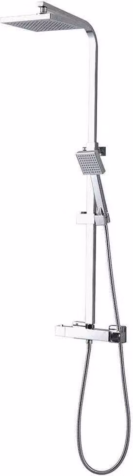 Colonna doccia termostatica quadrata finitura cromata