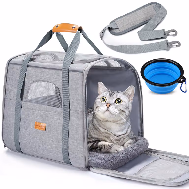 Trasportino per gatti di grandi dimensioni, fino a 7 kg, borsa pieghevole