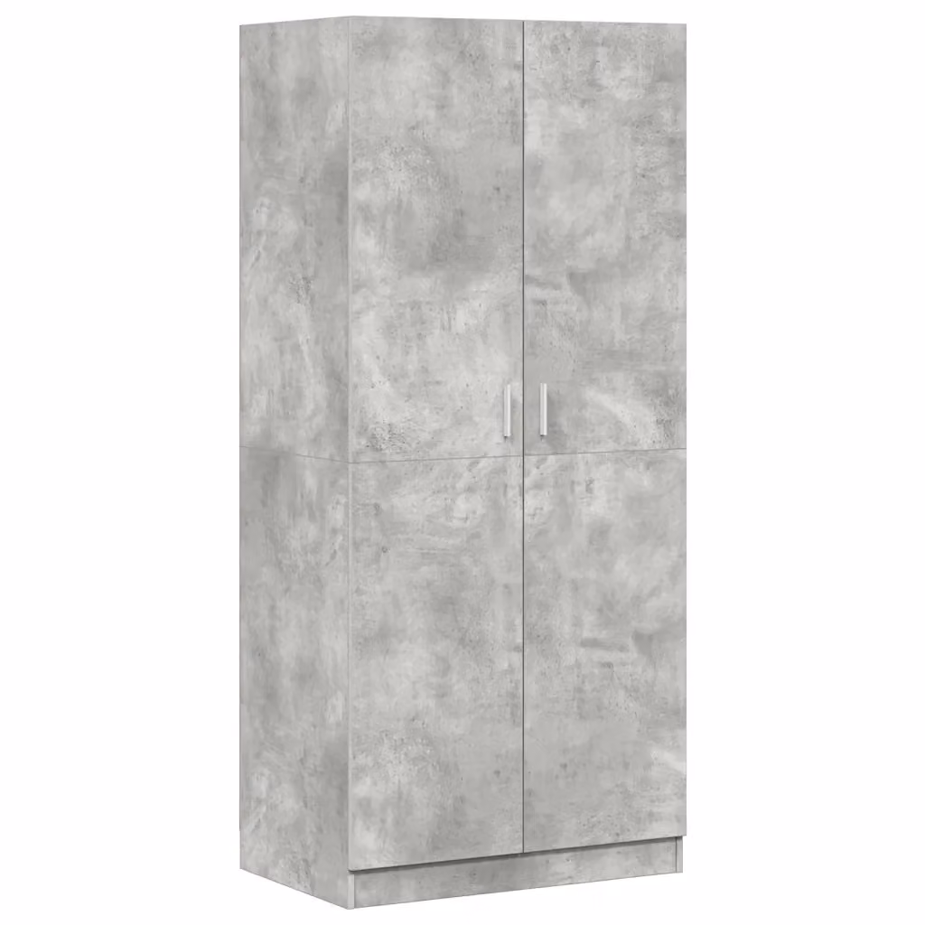 Armadio moderno vidaXL in legno multistrato grigio opaco con ante a battente L: 80 cm, P: 52 cm, H: 180 cm – 2