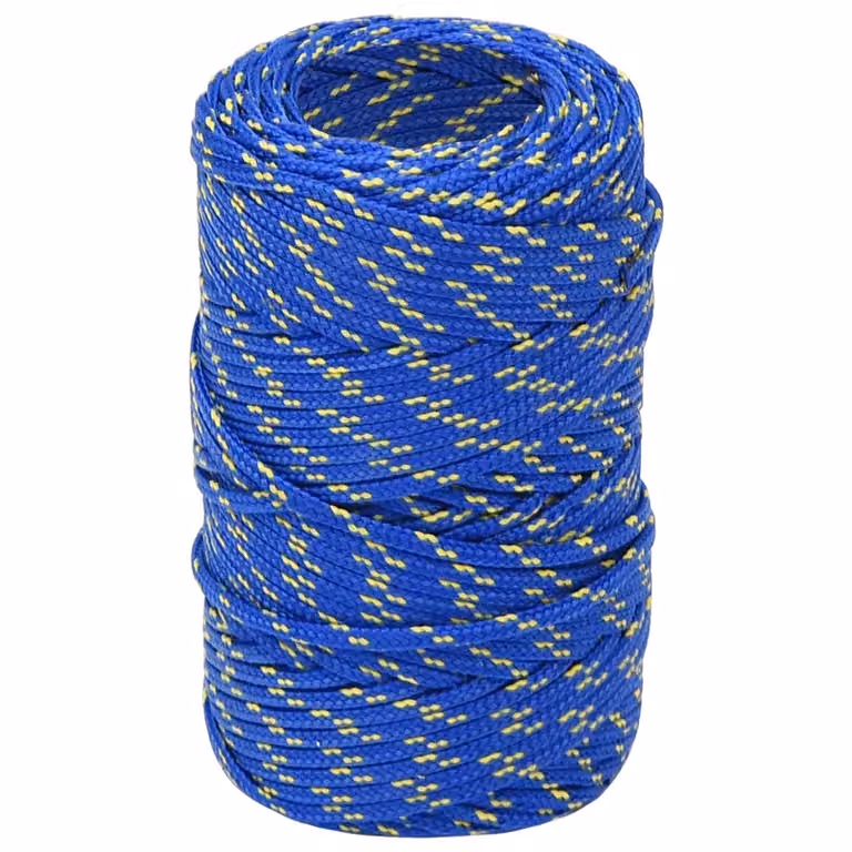 Corda multiuso vidaXL in plastica blu, diametro 2 mm, lunghezza 100 m, carico massimo 27 kg