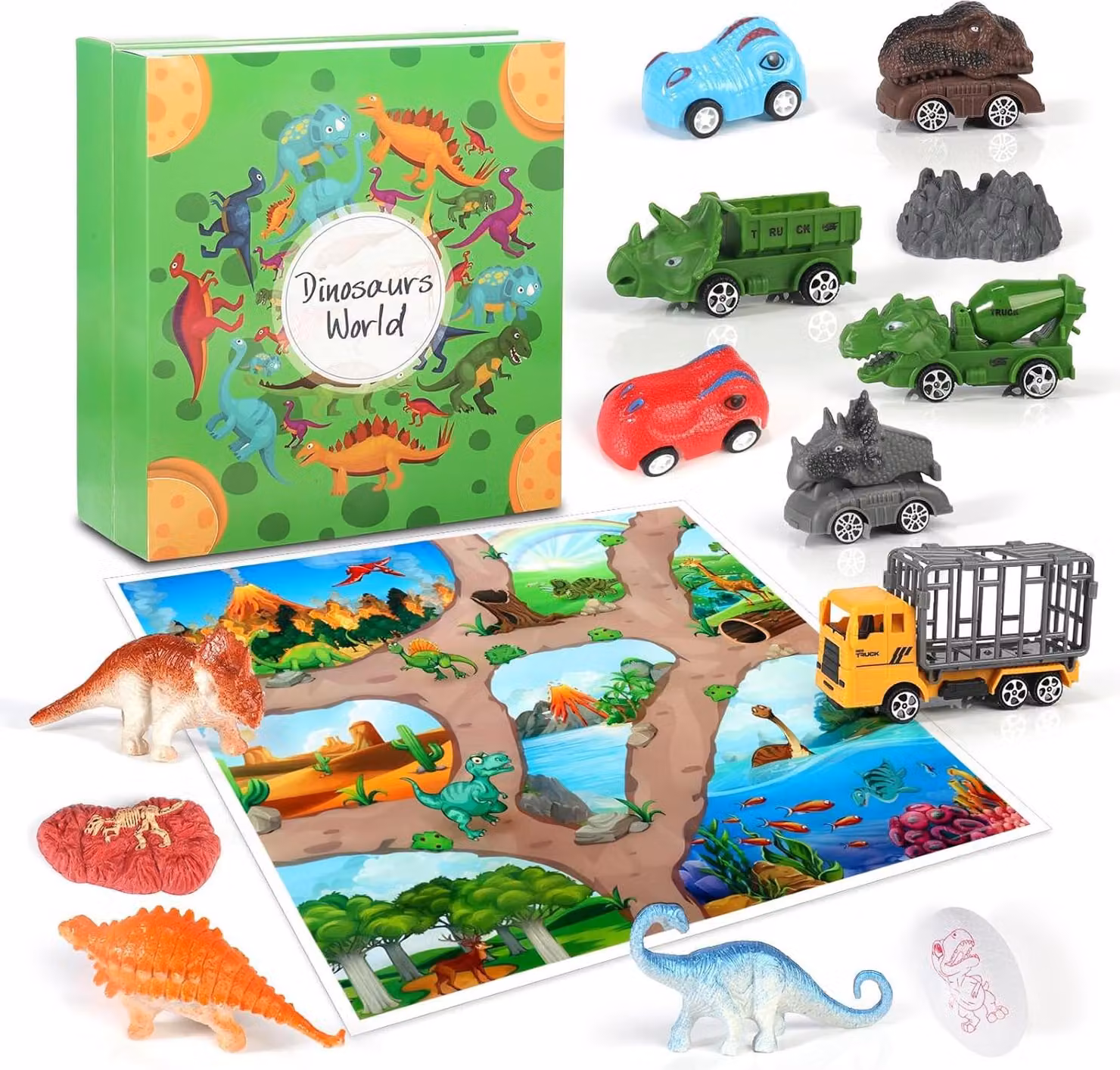 Calendario dell'Avvento 2025 Natale Dino Christmas Dinosauri Auto dai 4 anni in su